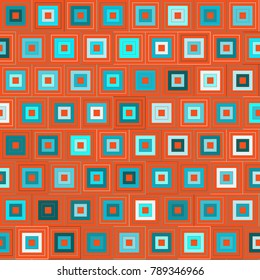 Mosaic Tiles Background with Multicolored Squares. Colorful Background for Tile, Fabric, Packaging Paper, Tablecloth, Banner, Textile. Surface Textures. Mosaic Tiles Background in Greek Style.