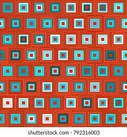 Mosaic Tiles Background with Multicolored Squares. Colorful Background for Tile, Fabric, Packaging Paper, Tablecloth, Banner, Textile. Surface Textures. Mosaic Tiles Background in Greek Style.