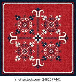 Mosaic tiles  background, seamless vector pattern