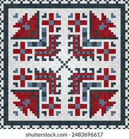 Fondo de mosaico de azulejos, patrón de Vector sin fisuras
