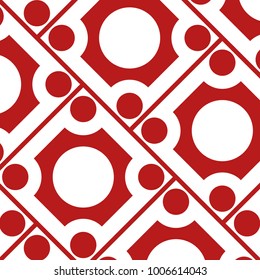 Mosaic Tiles Background with Squares and Circles. Geometry Background for Tile, Fabric, Packaging Paper, Tablecloth, Banner, Textile. Surface Textures. Mosaic Tiles Background in Classic Style.
