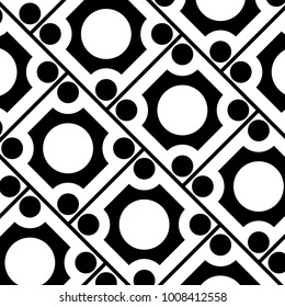 Mosaic Tiles Background with Squares and Circles. Geometry Background for Tile, Fabric, Packaging Paper, Tablecloth, Banner, Textile. Surface Textures. Mosaic Tiles Background in Classic Style.