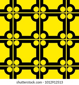 Mosaic Tiles Background with Squares and Circles. Geometry Background for Tile, Fabric, Packaging Paper, Tablecloth, Banner, Textile. Surface Textures. Mosaic Tiles Background in Classic Style.  
