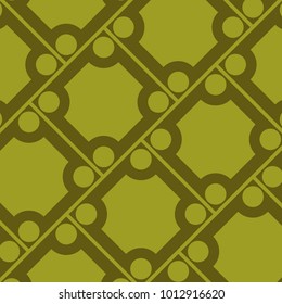 Mosaic Tiles Background with Squares and Circles. Geometry Green Background for Tile, Fabric, Packaging Paper, Tablecloth, Banner, Textile. Surface Textures. Mosaic Tiles Background in Classic Style.