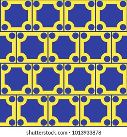 Mosaic Tiles Background with Squares and Circles. Geometry Background for Tile, Fabric, Packaging Paper, Tablecloth, Banner, Textile. Surface Textures. Mosaic Tiles Background in Classic Style.