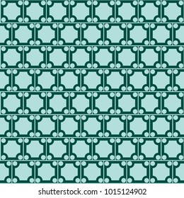 Mosaic Tiles Background with Squares and Circles. Blue Geometry Background for Tile, Fabric, Packaging Paper, Tablecloth, Banner, Textile. Surface Textures. Mosaic Tiles Background in Classic Style.