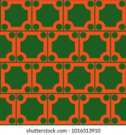 Mosaic Tiles Background with Squares and Circles. Background for Tile, Fabric, Packaging Paper, Tablecloth, Banner, Textile. Surface Textures. Mosaic Tiles Background in Classic Style. Geometry. 