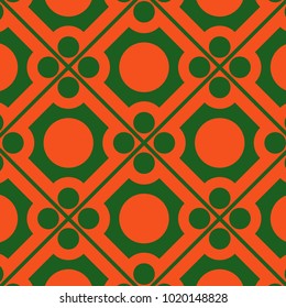 Mosaic Tiles Background with Squares and Circles. Background for Tile, Fabric, Packaging Paper, Tablecloth, Banner, Textile. Surface Textures. Mosaic Tiles Background in Classic Style. Geometry. 