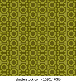Mosaic Tiles Background with Squares and Circles. Geometry Green Background for Tile, Fabric, Packaging Paper, Tablecloth, Banner, Textile. Surface Textures. Mosaic Tiles Background in Classic Style.
