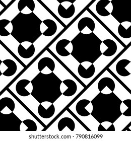 Mosaic Tiles Background with Squares and Circles. Geometry Background for Tile, Fabric, Packaging Paper, Tablecloth, Banner, Textile. Surface Textures. Mosaic Tiles Background in Classic Style.