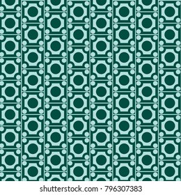 Mosaic Tiles Background with Squares and Circles. Blue Geometry Background for Tile, Fabric, Packaging Paper, Tablecloth, Banner, Textile. Surface Textures. Mosaic Tiles Background in Classic Style.