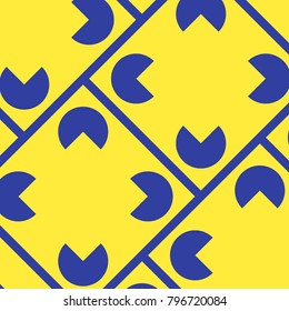 Mosaic Tiles Background with Squares and Circles. Geometry Background for Tile, Fabric, Packaging Paper, Tablecloth, Banner, Textile. Surface Textures. Mosaic Tiles Background in Classic Style.