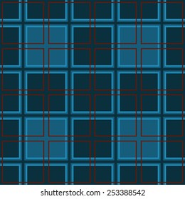 Mosaic tiles and blue seamless pattern cells.