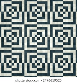 Mosaic tiles decorative background, seamless repeating vector pattern template for  wallpaper, background, wood print, metal print, plastic print, glass print, decor