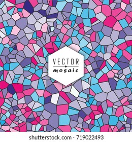 Mosaic Tiles, Pattern, Background of Geometric Shapes.