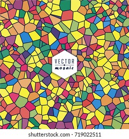 Mosaic Tiles, Pattern, Background of Geometric Shapes.