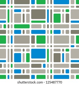 Mosaic tiles seamless pattern, vector background.