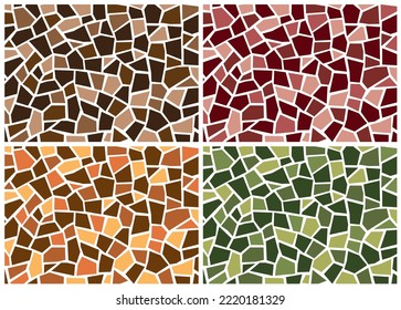 Baldosas de mosaico o patrón de vidrio manchado