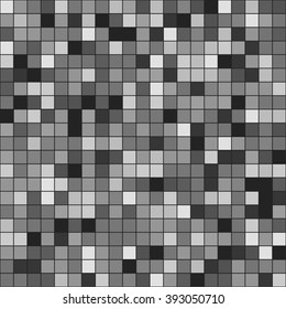 Mosaic tiles texture vector pattern. Square pixel seamless background