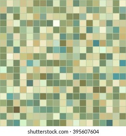 Mosaic tiles texture vector pattern. Square pixel seamless background
