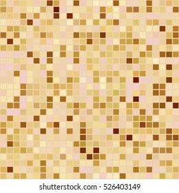 Mosaic tiles texture vector pattern. Square pixel seamless background