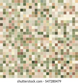 Mosaic tiles texture vector pattern. Square pixel seamless background