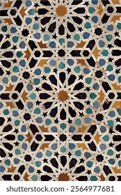 Mosaic in a traditional Islamic stile. Vector pattern. Draw. Illustration