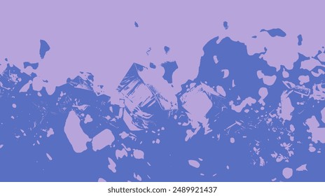 A mosaic of translucent crystals in blue and purple with shimmering particles and blurred effects