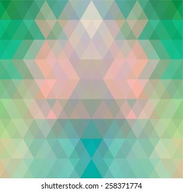 Mosaic triangle background. Geometric background. Rhombus background