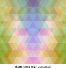 Mosaic triangle background. Geometric background. Rhombus background