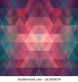 Mosaic triangle background. Geometric background. Rhombus background