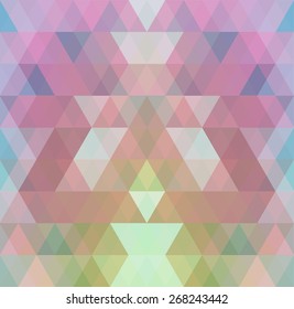 Mosaic triangle background. Geometric background. Rhombus background