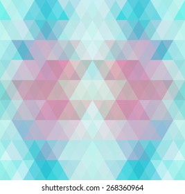 Mosaic triangle background. Geometric background. Rhombus background