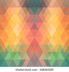 Mosaic triangle background. Geometric background. Rhombus background