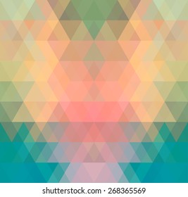Mosaic triangle background. Geometric background. Rhombus background