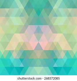 Mosaic triangle background. Geometric background. Rhombus background