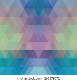 Mosaic triangle background. Geometric background. Rhombus background