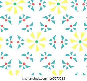 mosaic  triangle butterfly seamless pattern