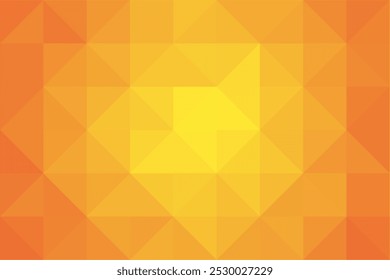 Mosaic triangle orange background. Gradient pixel polygonal background.