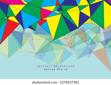 mosaic triangle pattern with glass refection style stained glass background for advertisment banner poster technology enviroment organic nature vector eps.