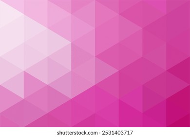 Fundo magenta rosa triângulo mosaico. Plano de fundo poligonal de pixel de gradiente.