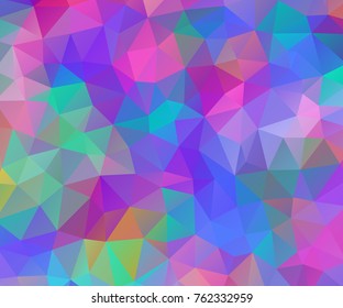 Mosaic triangle vector background with transparent plates in many colorful.