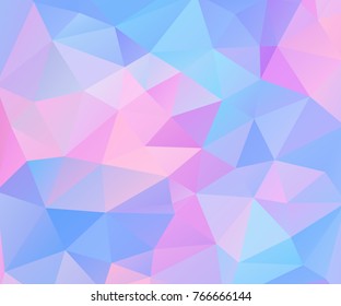 Mosaic triangle vector background with transparent plates in many colorful.