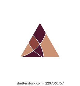 Mosaic triangle vector logo. Logo for company, industry, business, product, brand, and event.