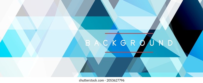 Mosaic triangles geometric background. Techno or business concept, pattern for wallpaper, banner, background, landing page