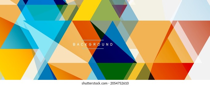 Mosaic triangles geometric background. Techno or business concept, pattern for wallpaper, banner, background, landing page