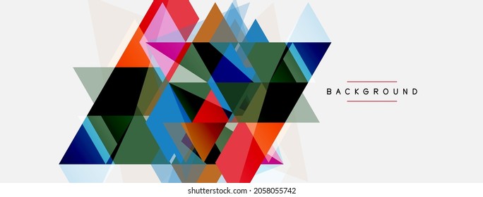 Mosaikdreiecke, geometrischer Hintergrund. Techno- oder Business-Konzept, Muster für Bildschirmhintergründe, Banner, Hintergrund, Landing-Page