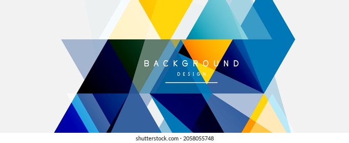 Mosaic triangles geometric background. Techno or business concept, pattern for wallpaper, banner, background, landing page