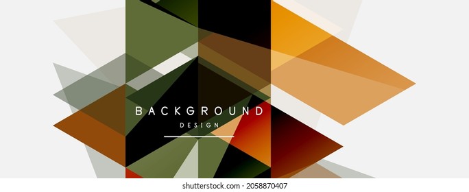 Mosaic triangles geometric background. Techno or business concept, pattern for wallpaper, banner, background, landing page