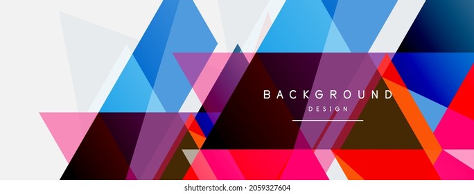 Mosaic triangles geometric background. Techno or business concept, pattern for wallpaper, banner, background, landing page